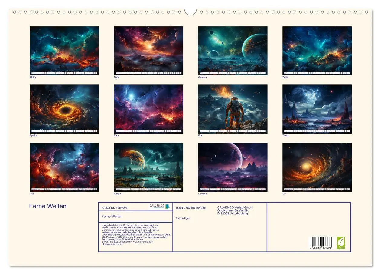 Bild: 9783457504086 | Ferne Welten (Wandkalender 2026 DIN A2 quer), CALVENDO Monatskalender