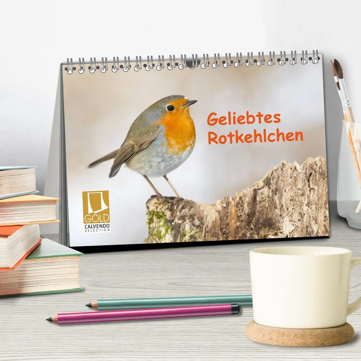 Bild: 9783457674086 | Geliebtes Rotkehlchen (Tischkalender 2026 DIN A5 quer), CALVENDO...