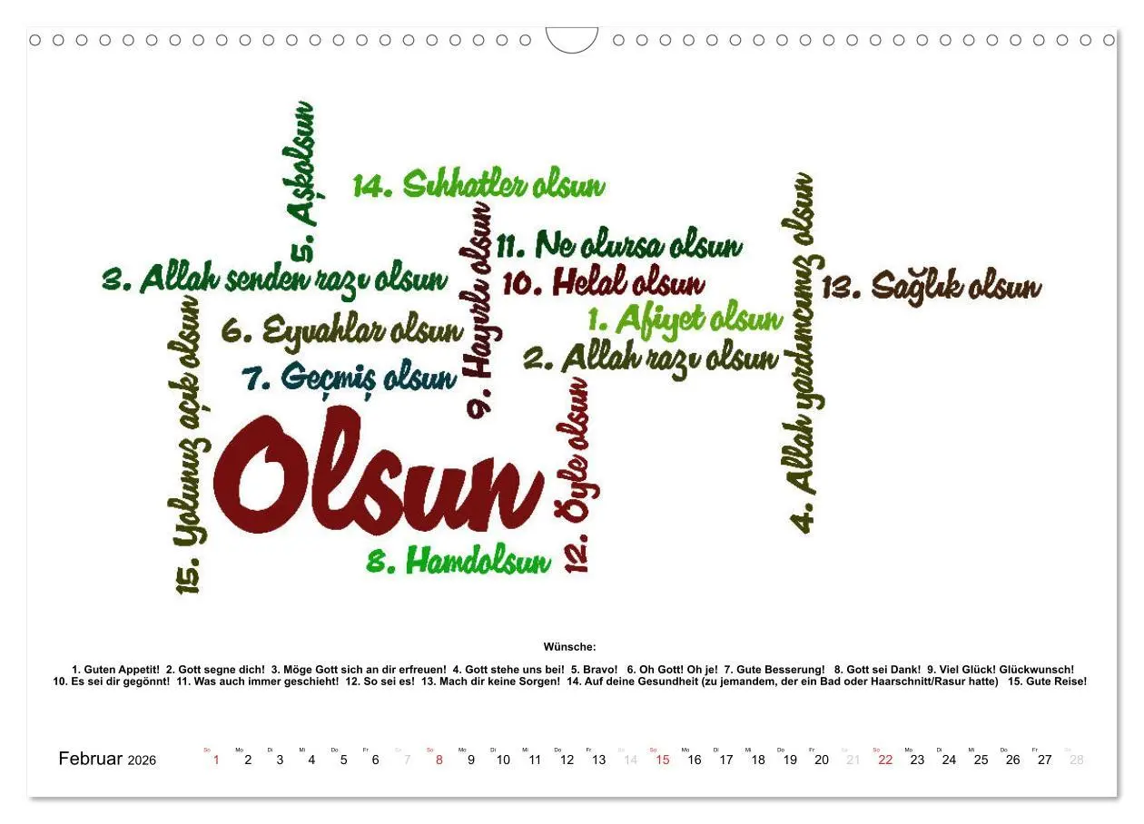 Bild: 9783457744086 | Smalltalk Sprachkalender Türkisch-Deutsch (Wandkalender 2026 DIN A3...