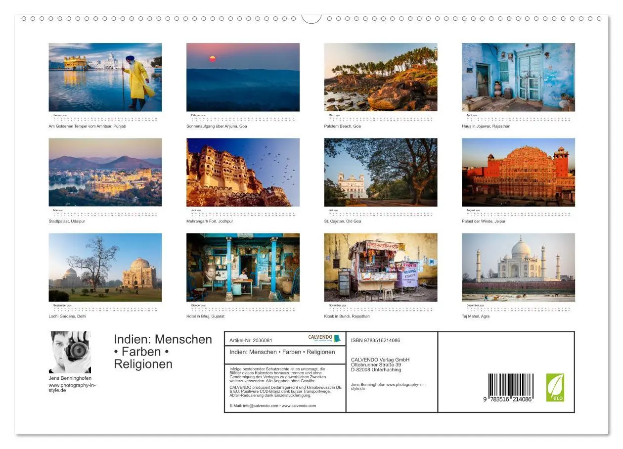 Bild: 9783516214086 | Indien: Menschen ¿ Farben ¿ Religionen (hochwertiger Premium...