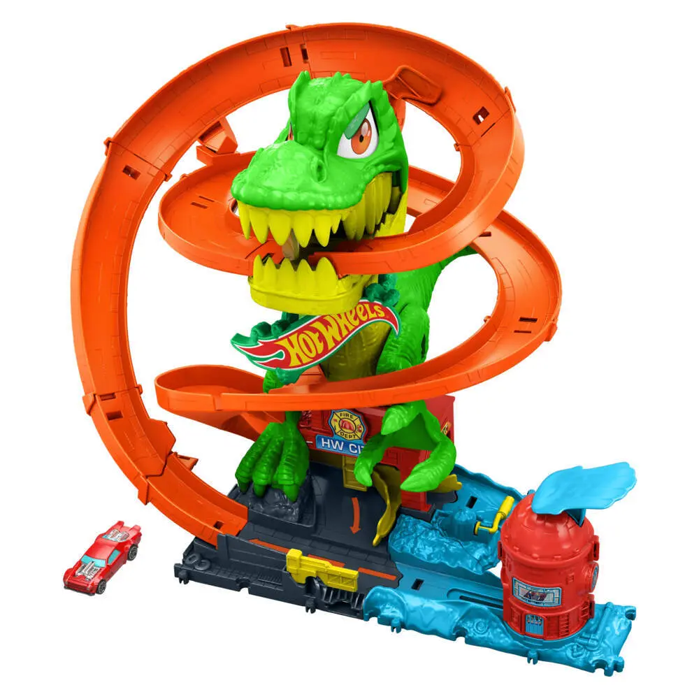 Bild: 194735264186 | Hot Wheels City T-Rex-Schlacht | Fensterkarton | JBM73 | Deutsch