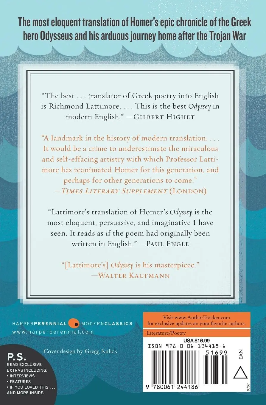 Rückseite: 9780061244186 | The Odyssey of Homer | Richmond Lattimore | Taschenbuch | Englisch