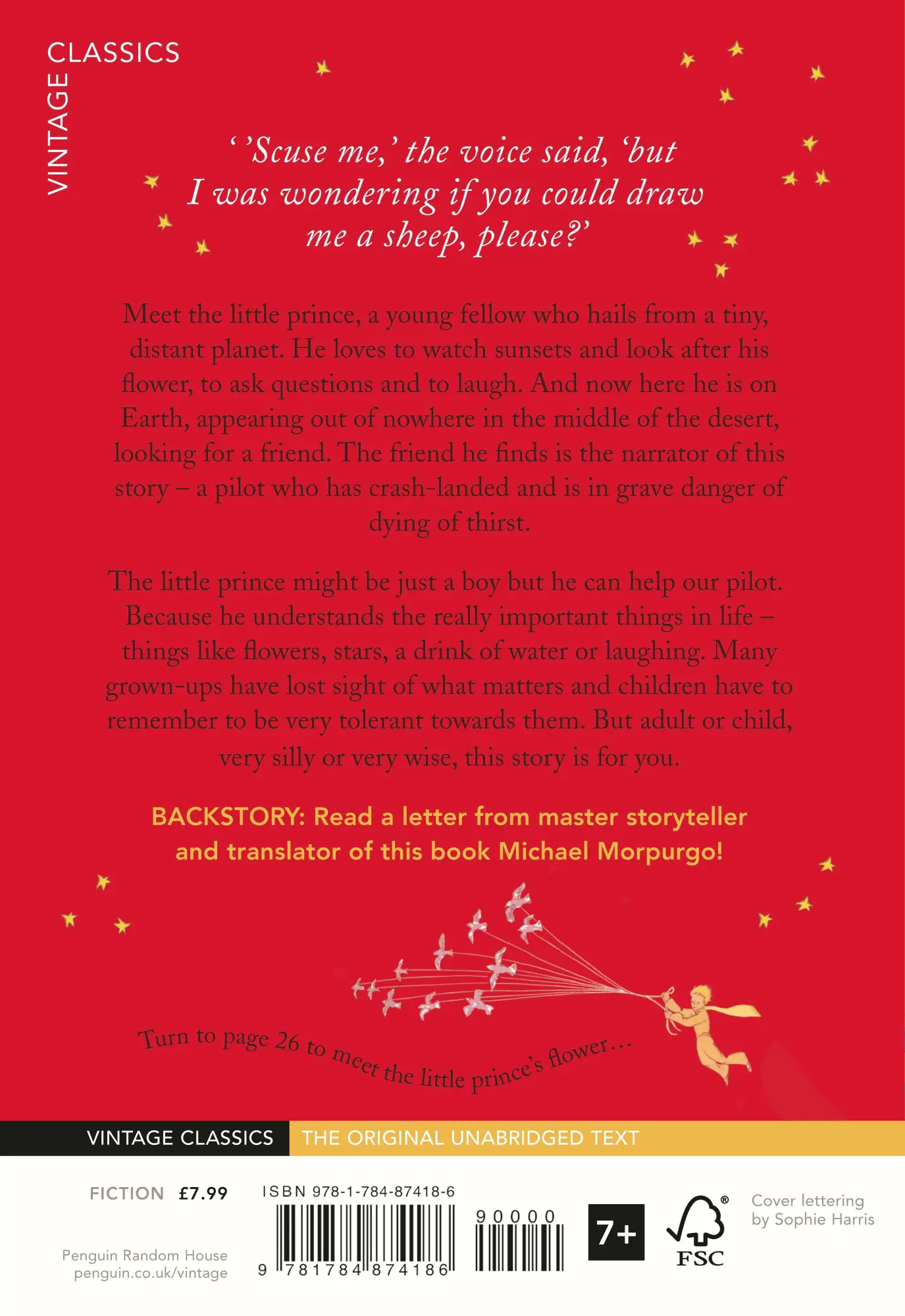 Rückseite: 9781784874186 | The Little Prince | A new translation by Michael Morpurgo | Buch