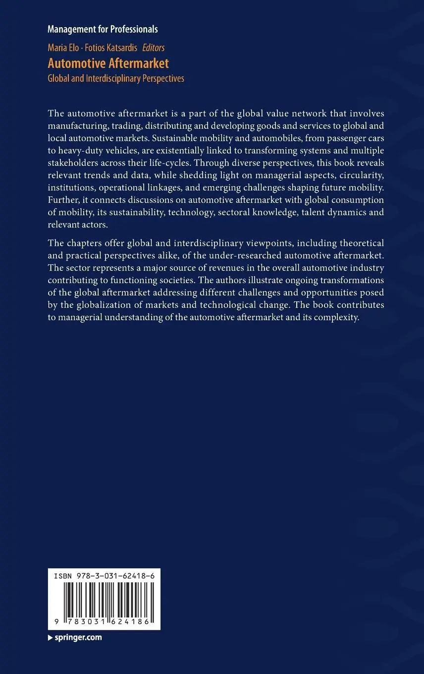 Rückseite: 9783031624186 | Automotive Aftermarket | Global and Interdisciplinary Perspectives