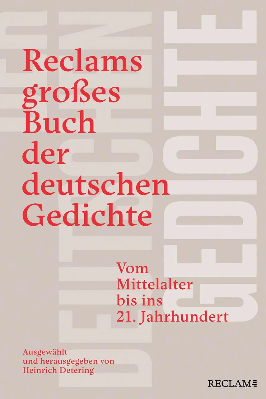 Cover: 9783150114186 | Reclams großes Buch der deutschen Gedichte. Vom Mittelalter bis ins...