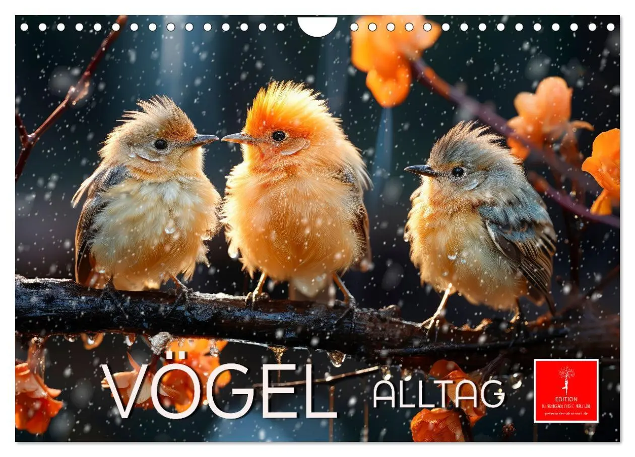 Cover: 9783457354186 | Vögel Alltag (Wandkalender 2026 DIN A4 quer), CALVENDO Monatskalender