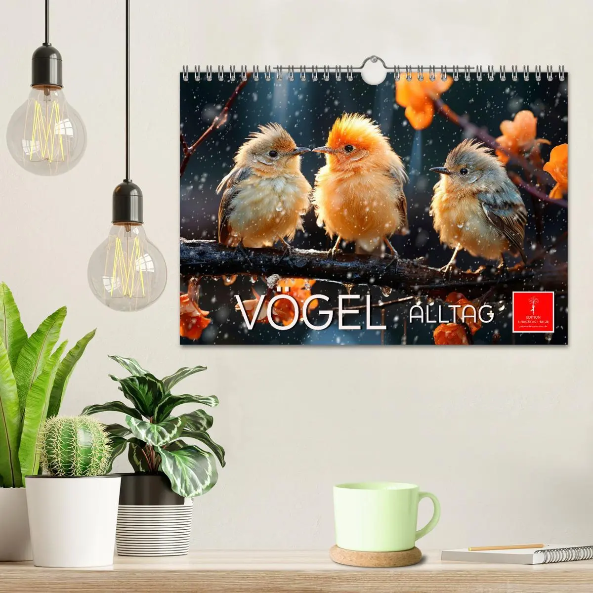 Bild: 9783457354186 | Vögel Alltag (Wandkalender 2026 DIN A4 quer), CALVENDO Monatskalender