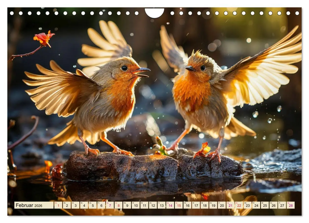 Bild: 9783457354186 | Vögel Alltag (Wandkalender 2026 DIN A4 quer), CALVENDO Monatskalender