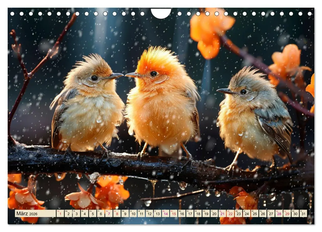 Bild: 9783457354186 | Vögel Alltag (Wandkalender 2026 DIN A4 quer), CALVENDO Monatskalender