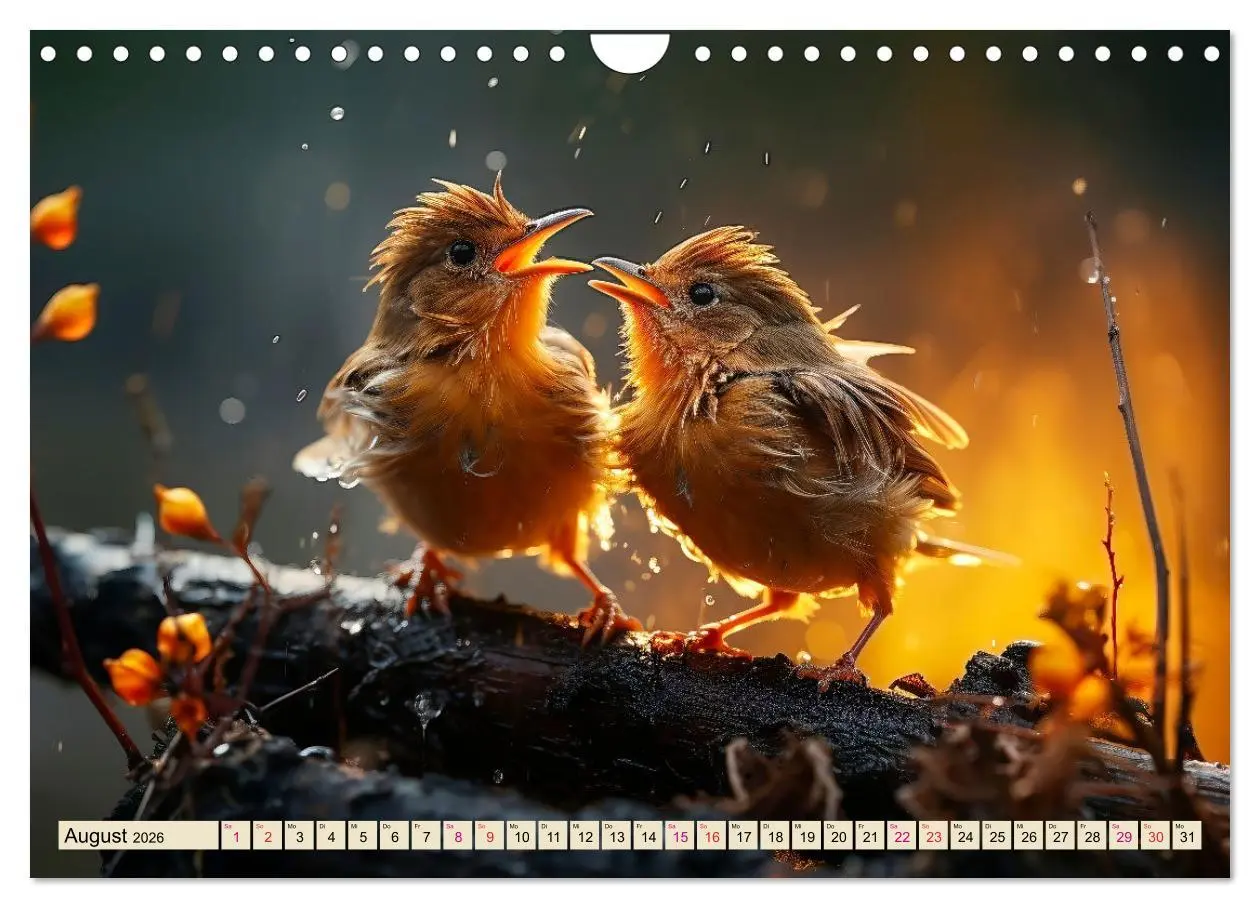 Bild: 9783457354186 | Vögel Alltag (Wandkalender 2026 DIN A4 quer), CALVENDO Monatskalender