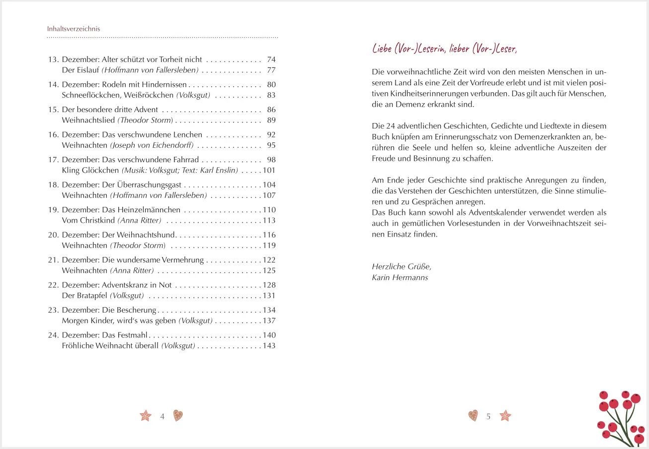 Bild: 9783780614186 | Das Adventskalenderbuch zum Vorlesen für Menschen mit Demenz | Buch