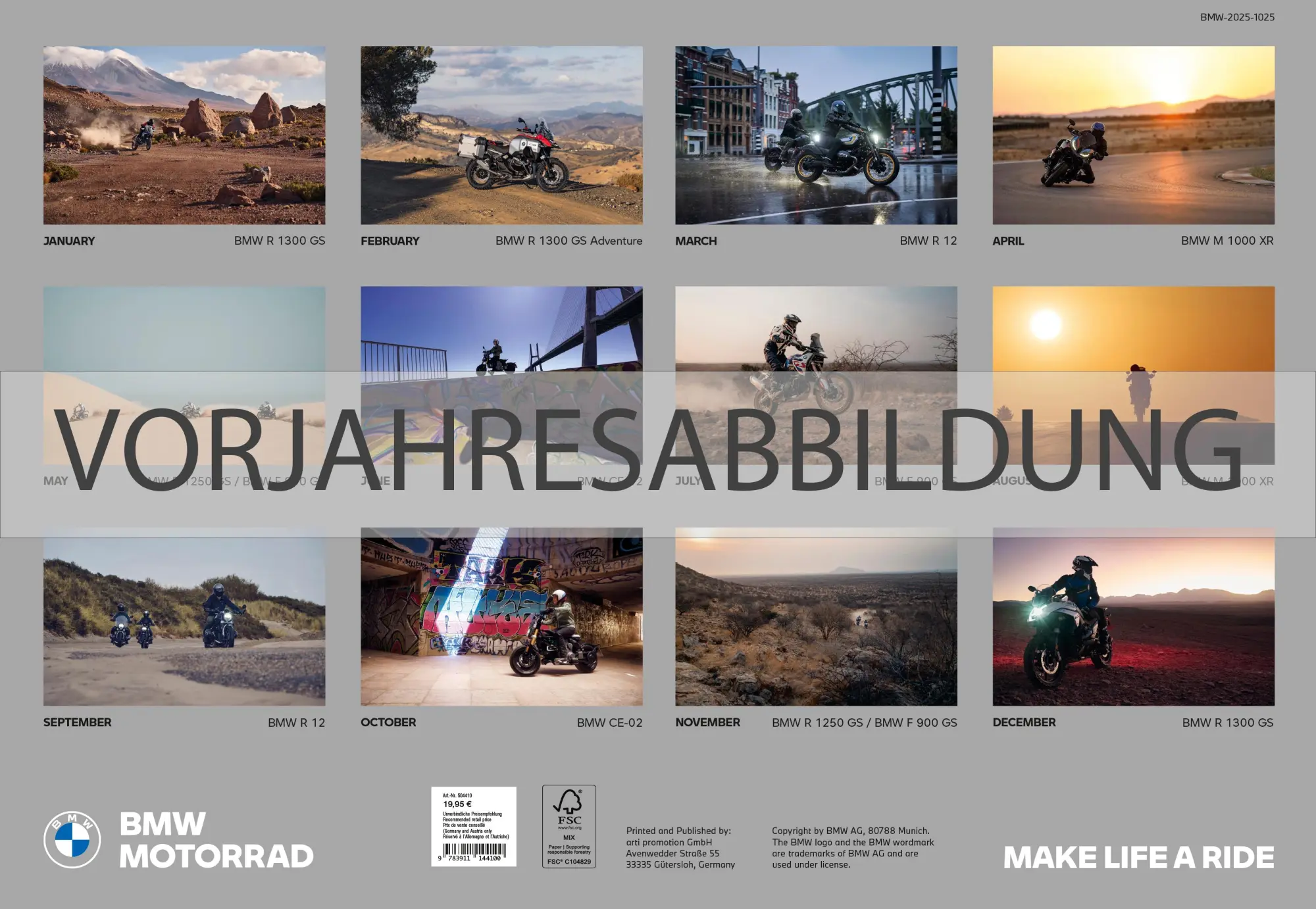 Rückseite: 9783911144186 | BMW Motorrad Wandkalender 2026 | Kalender | 14 S. | Deutsch | 2026