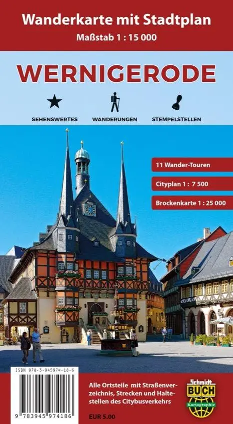 Cover: 9783945974186 | Wernigerode Stadtplan 1 : 10 000 | (Land-)Karte | Deutsch | 2017