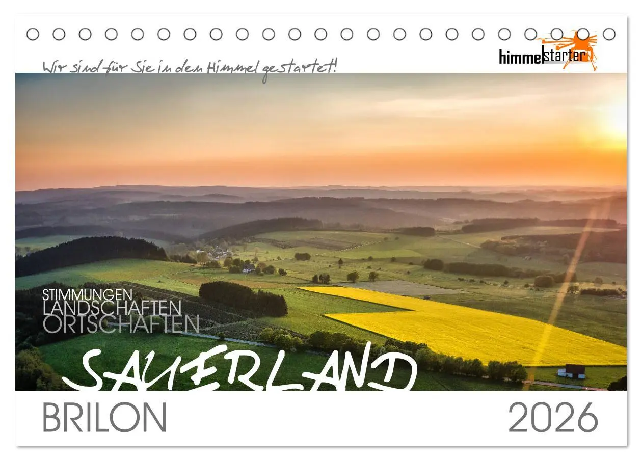Cover: 9783457894286 | Das Sauerland bei Brilon aus der Vogelperspektive (Tischkalender...