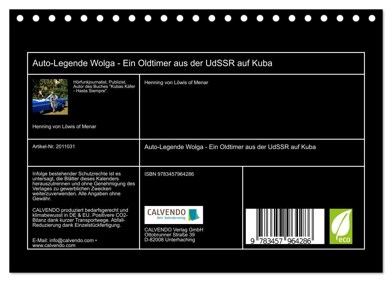 Bild: 9783457964286 | Auto-Legende Wolga - Ein Oldtimer aus der UdSSR auf Kuba...