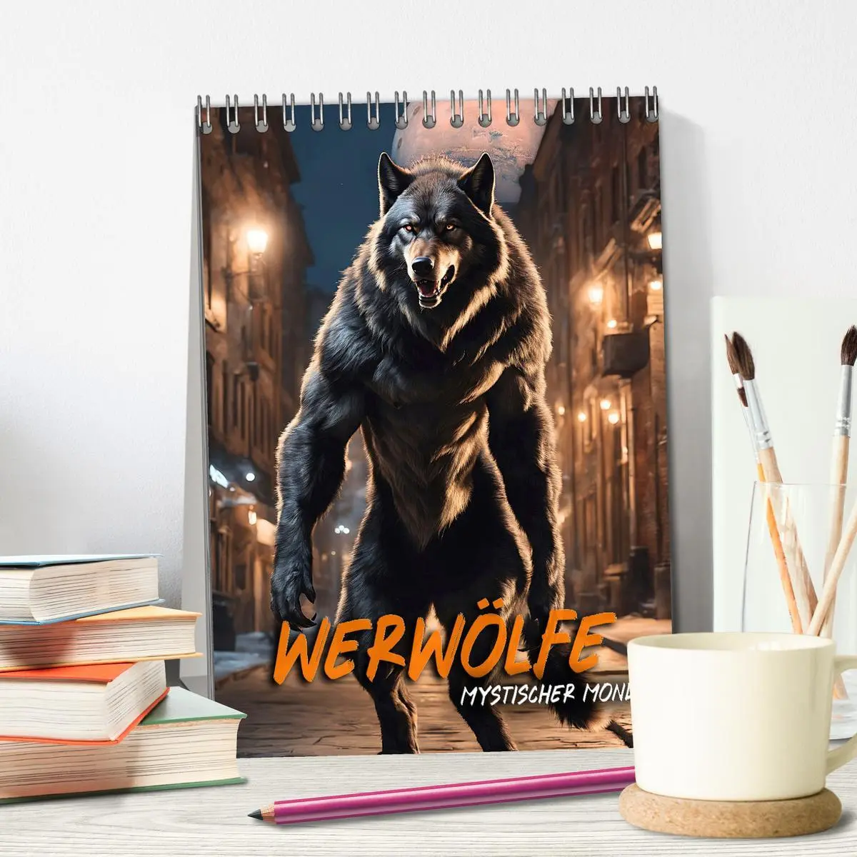 Bild: 9783516294286 | Werwölfe - mystischer Mond (Tischkalender 2026 DIN A5 hoch),...