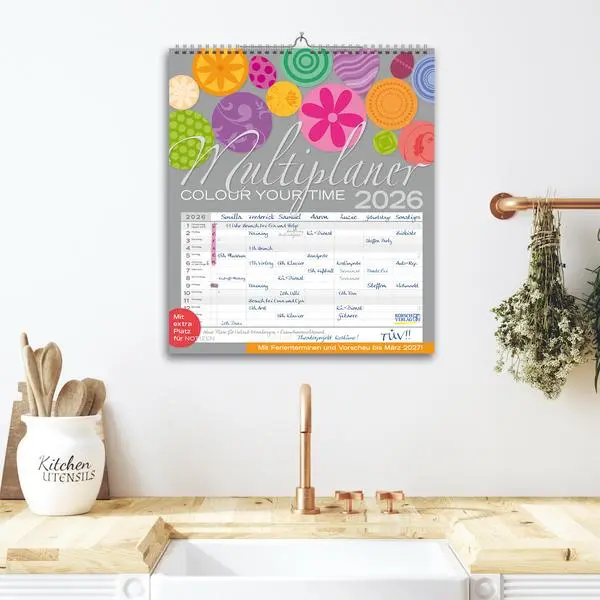 Bild: 9783731884286 | Multiplaner - Colour your time 2026 | Verlag Korsch | Kalender | 14 S.