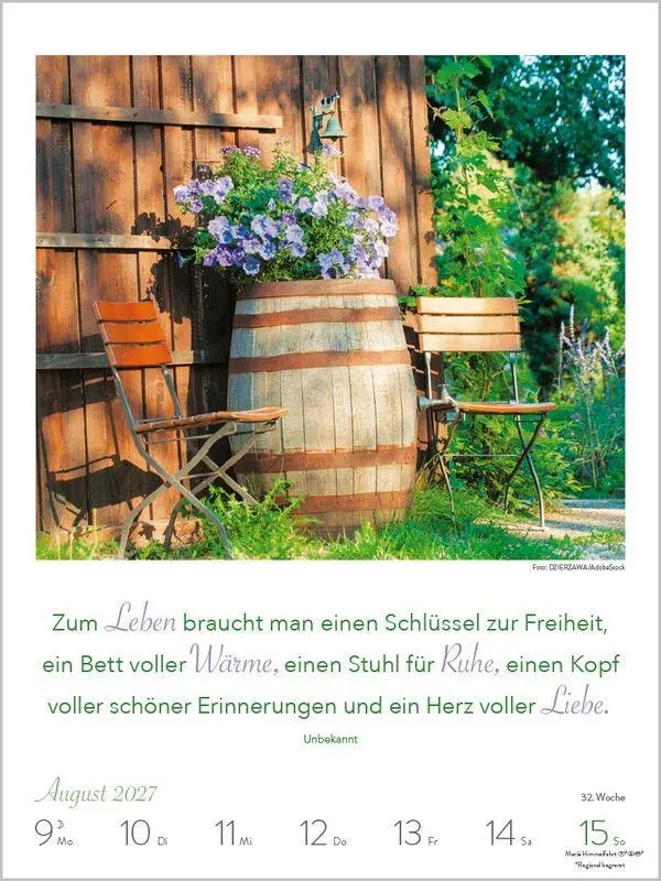 Bild: 9783819304286 | Literaturkalender Lebensweisheiten 2027 | Korsch Verlag | Kalender