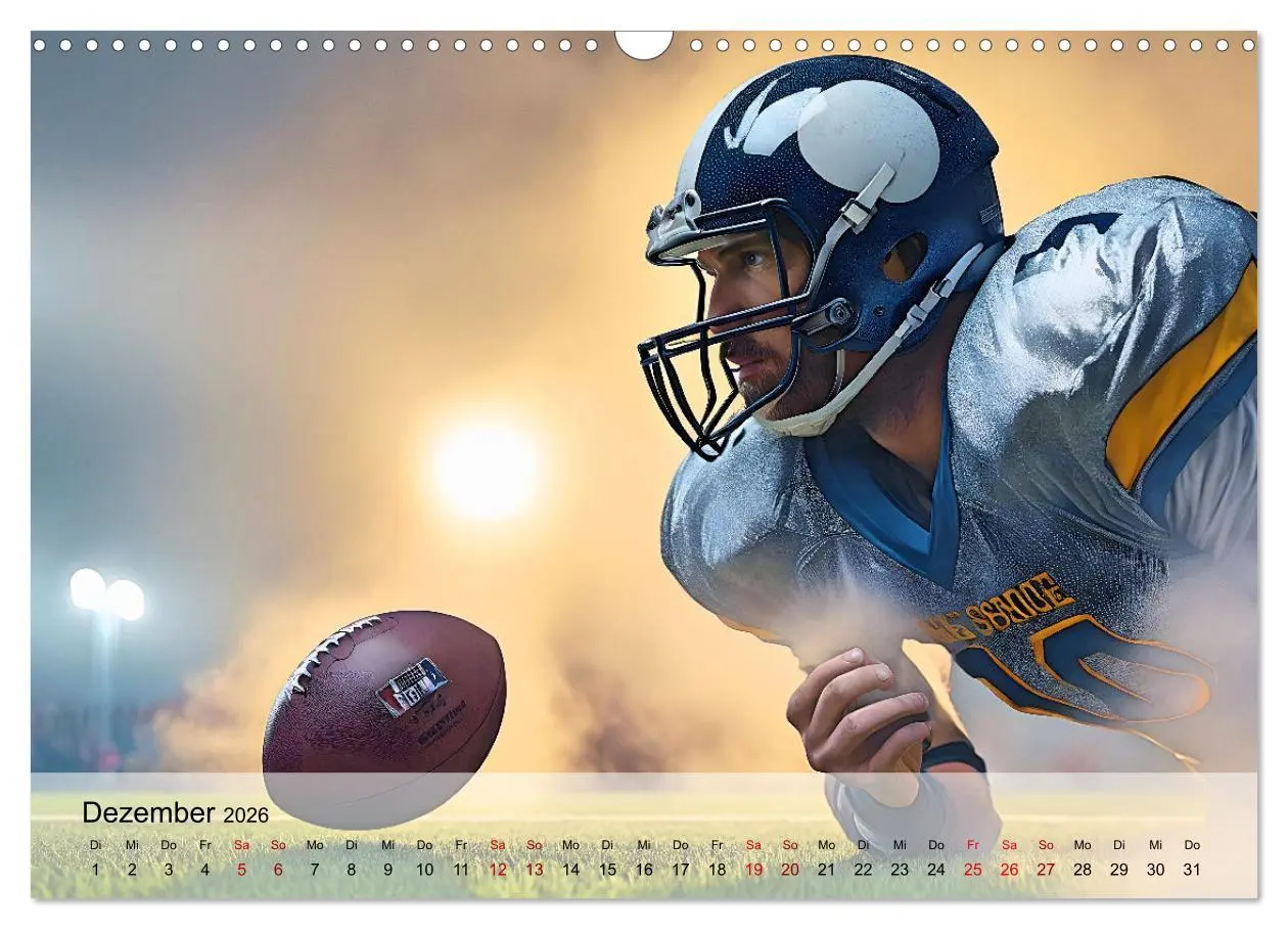 Bild: 9783457264386 | American Football - im Team zum Sieg (Wandkalender 2026 DIN A3...