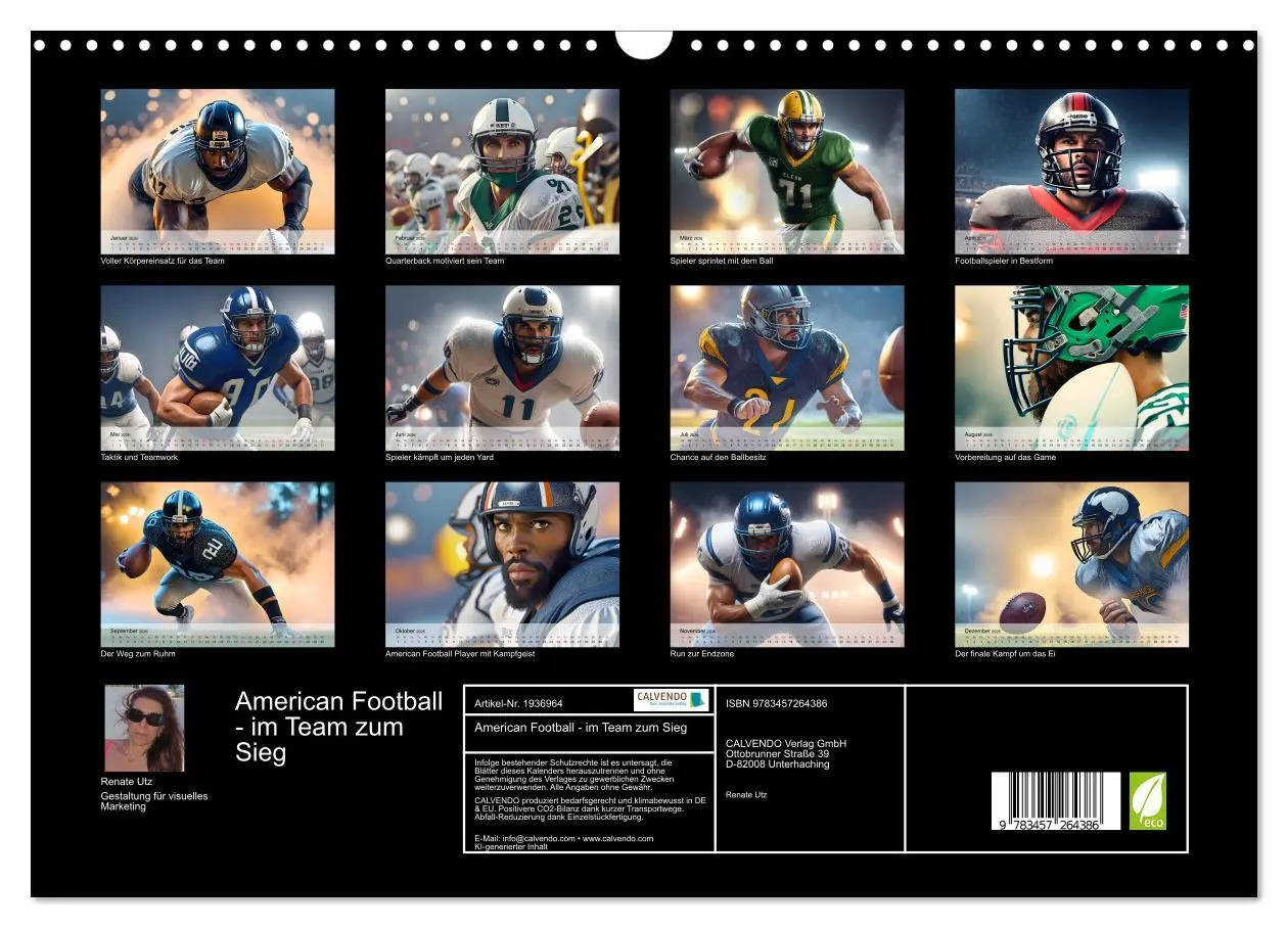 Bild: 9783457264386 | American Football - im Team zum Sieg (Wandkalender 2026 DIN A3...