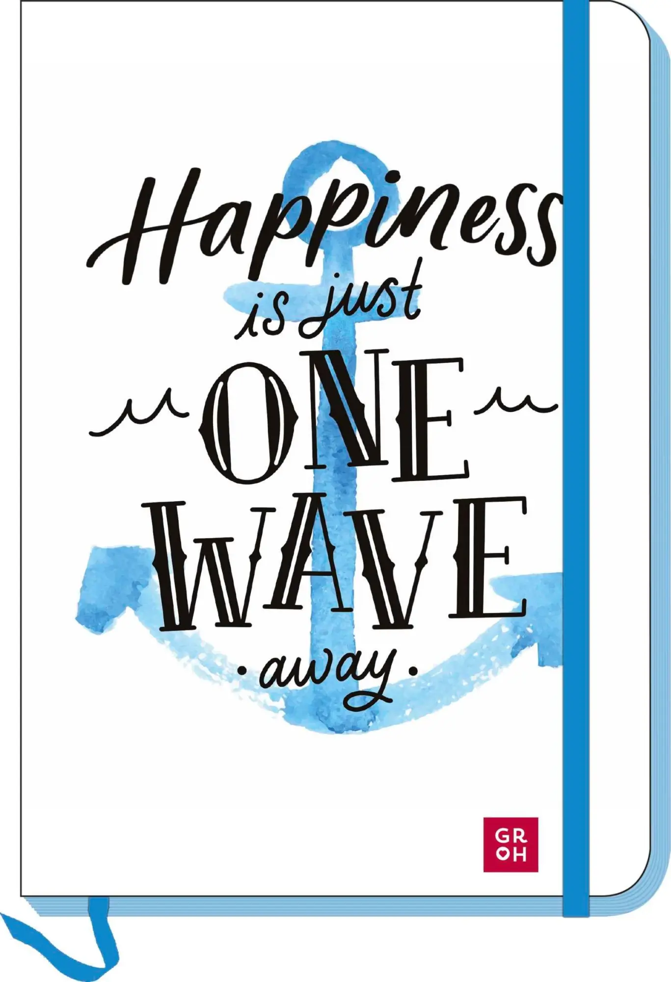 Cover: 4036442014486 | Notizbuch Happiness is just one wave away | Groh Verlag | Notizbuch