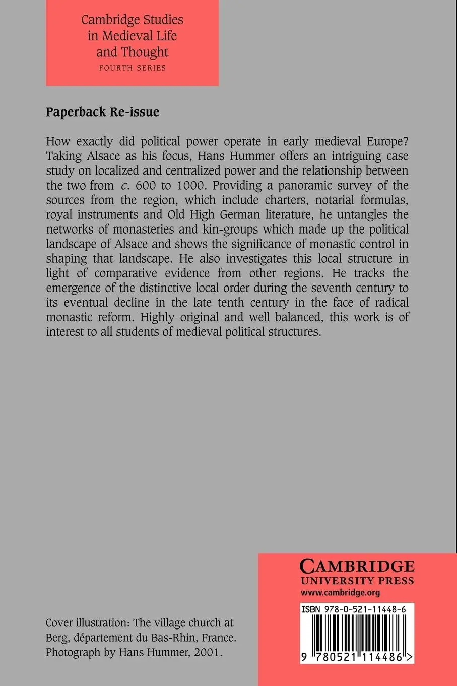 Rückseite: 9780521114486 | Politics and Power in Early Medieval Europe | Hans J. Hummer | Buch