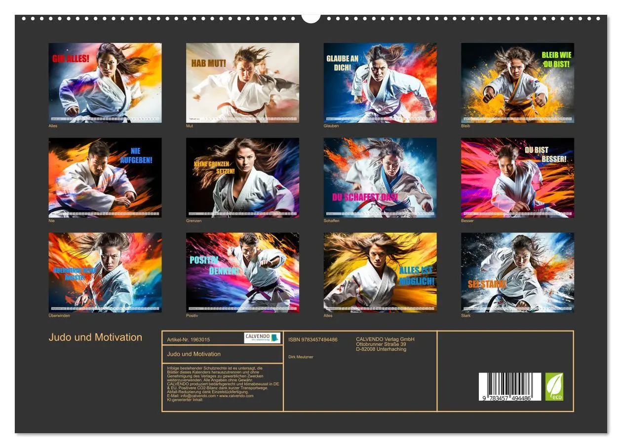 Bild: 9783457494486 | Judo und Motivation (hochwertiger Premium Wandkalender 2026 DIN A2...