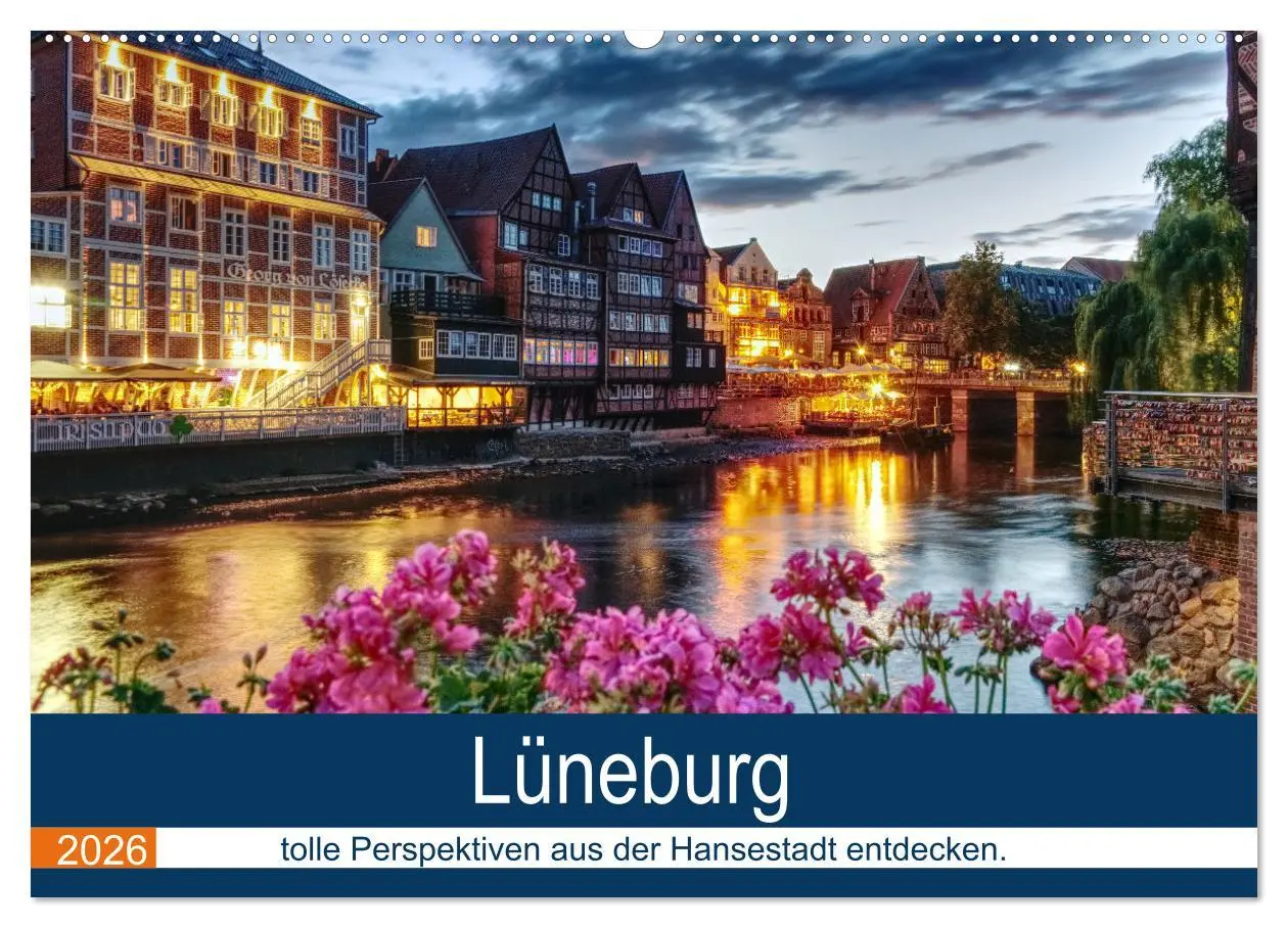 Cover: 9783457634486 | Lüneburg (Wandkalender 2026 DIN A2 quer), CALVENDO Monatskalender