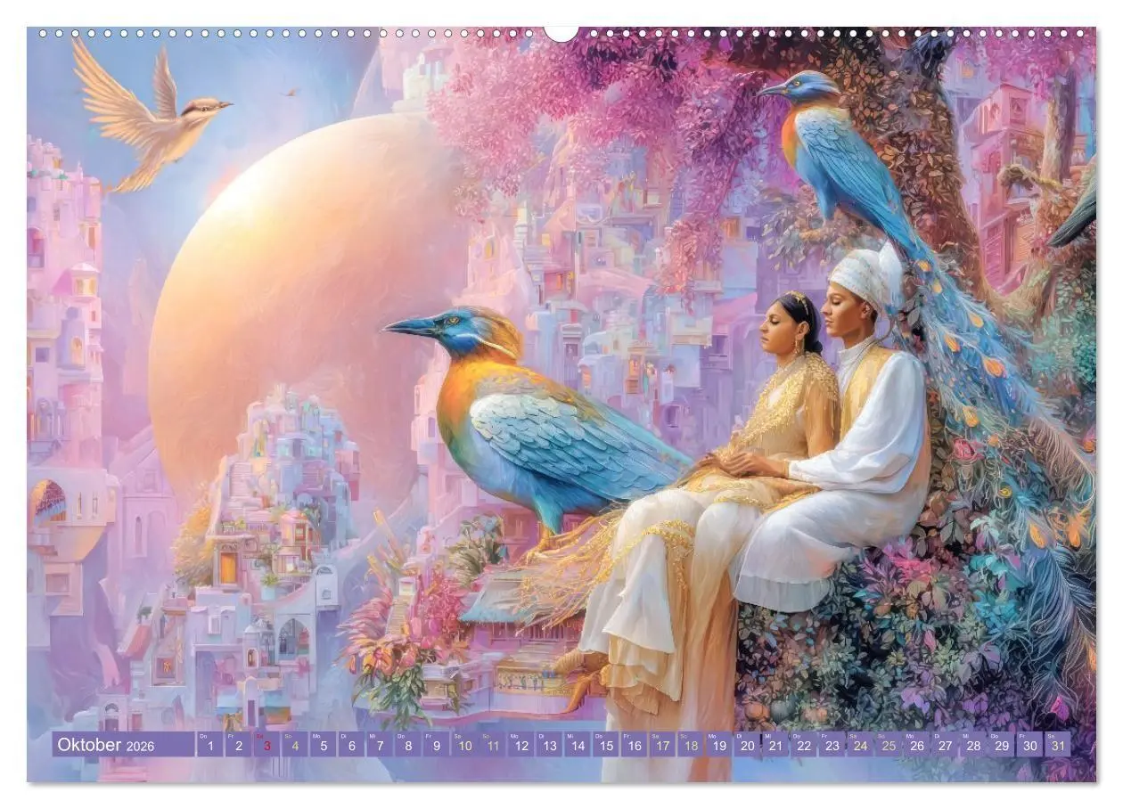 Bild: 9783516654486 | Paradiesische Welt - Fantasiewerke (Wandkalender 2026 DIN A2 quer),...