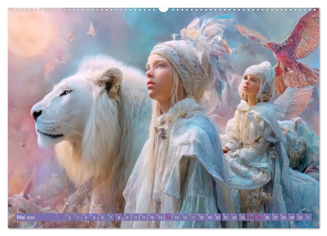 Bild: 9783516654486 | Paradiesische Welt - Fantasiewerke (Wandkalender 2026 DIN A2 quer),...