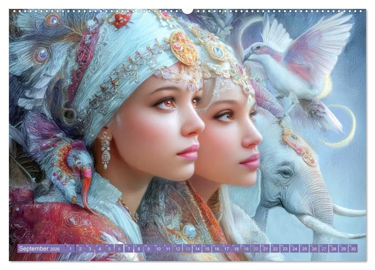 Bild: 9783516654486 | Paradiesische Welt - Fantasiewerke (Wandkalender 2026 DIN A2 quer),...