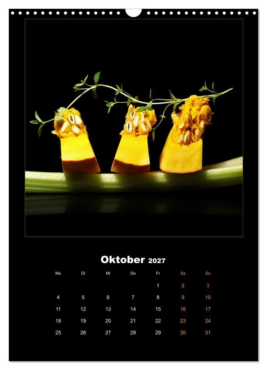 Bild: 9783569504486 | Vegan Food Kalender - Obst und Gemüse auf Schwarz (Wandkalender...