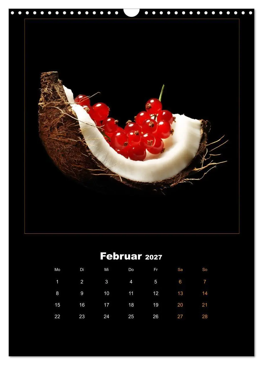 Bild: 9783569504486 | Vegan Food Kalender - Obst und Gemüse auf Schwarz (Wandkalender...