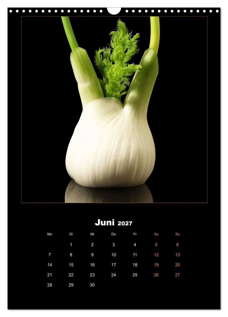 Bild: 9783569504486 | Vegan Food Kalender - Obst und Gemüse auf Schwarz (Wandkalender...