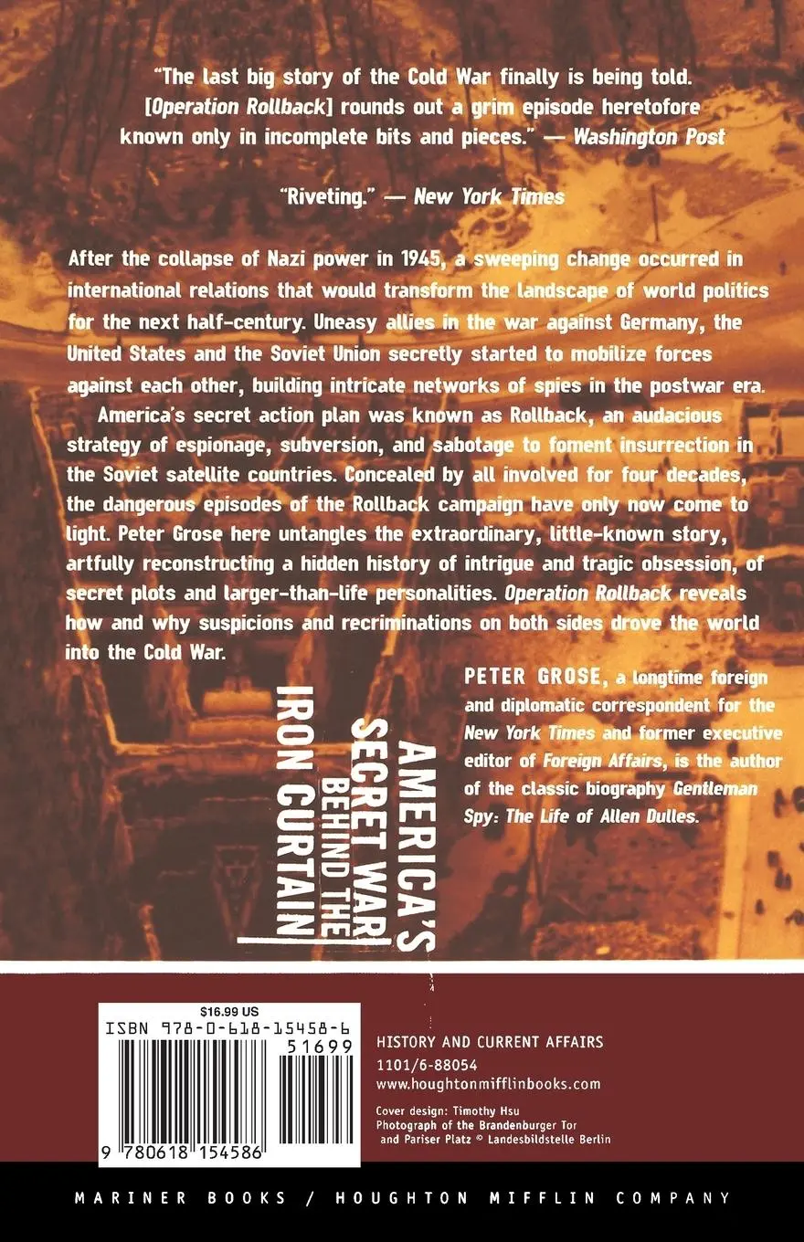 Rückseite: 9780618154586 | Operation Rollback | America's Secret War Behind the Iron Curtain