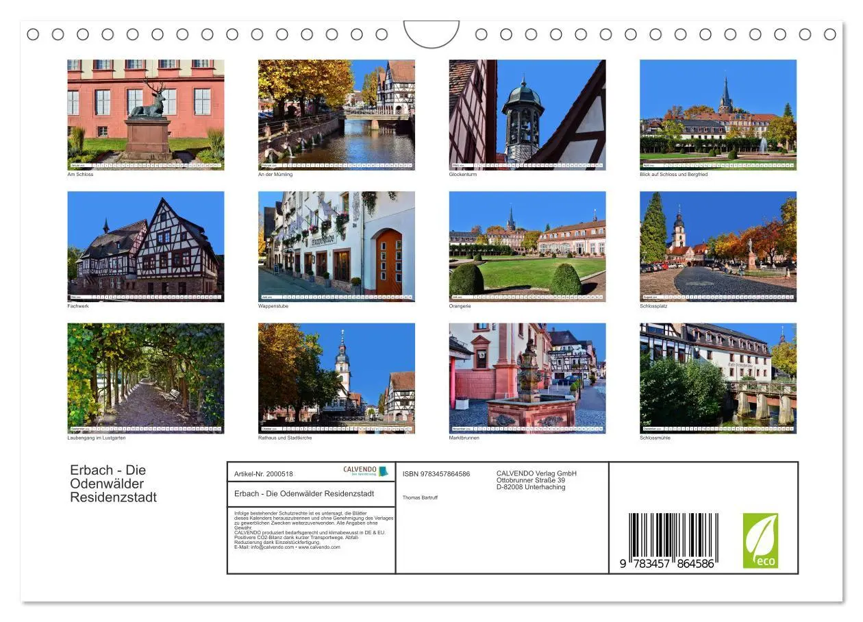 Bild: 9783457864586 | Erbach - Die Odenwälder Residenzstadt (Wandkalender 2026 DIN A4...
