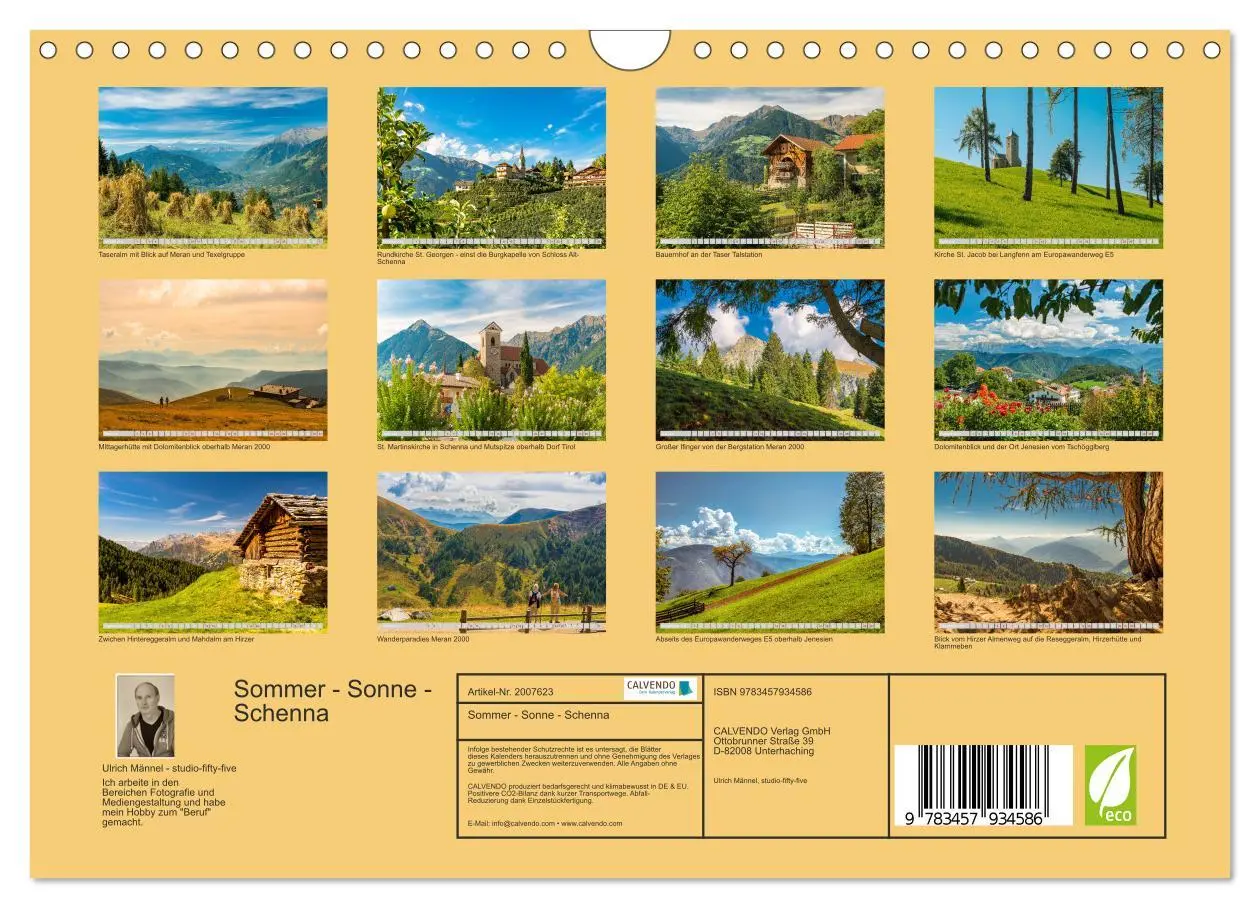 Bild: 9783457934586 | Sommer - Sonne - Schenna (Wandkalender 2026 DIN A4 quer), CALVENDO...