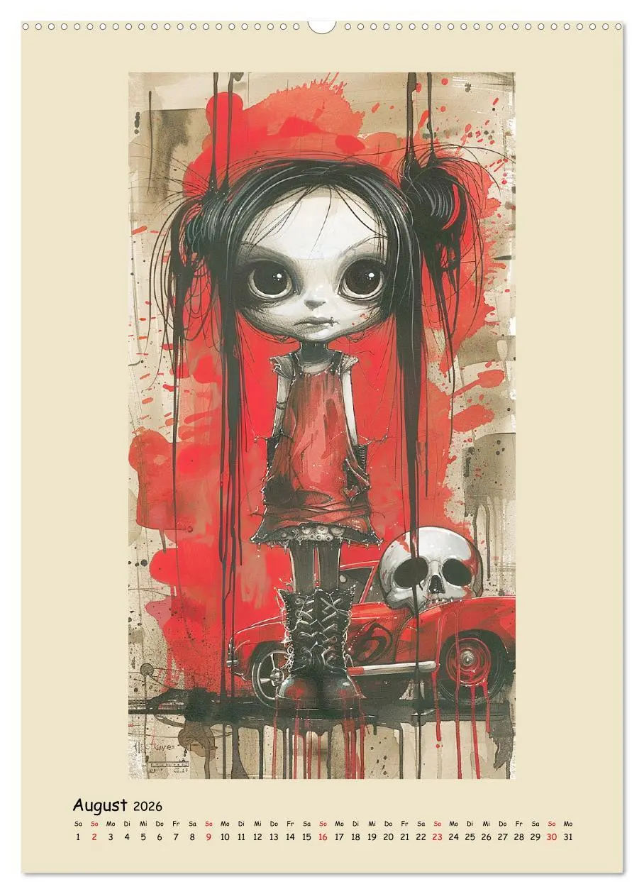 Bild: 9783516264586 | Gothic Punk Girls im künstlerischen Manga-Stil (Wandkalender 2026...