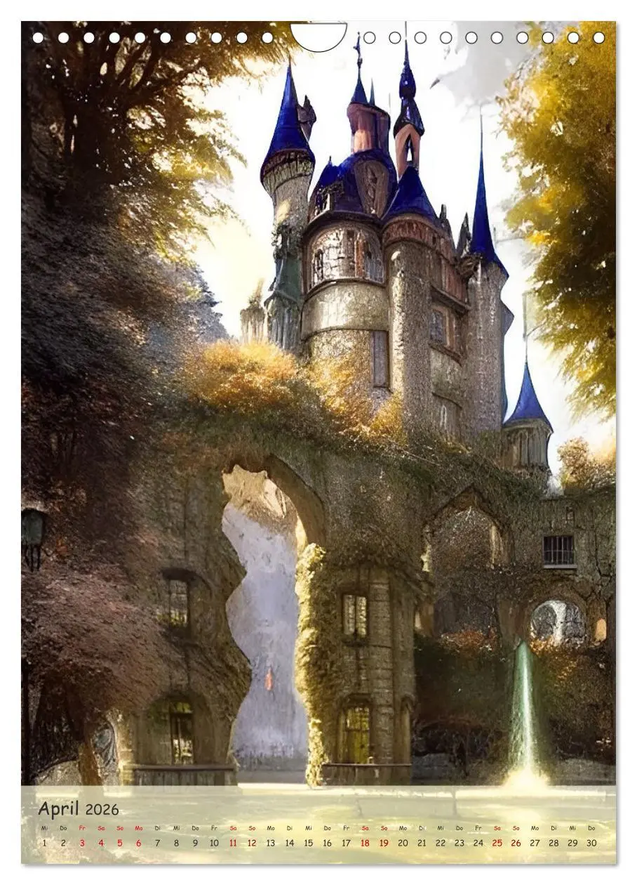 Bild: 9783516334586 | Märchenhafte Schlösser - In den Jahreszeiten - Digitalart...