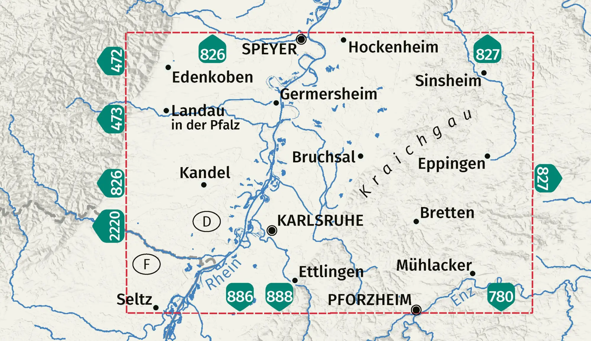 Bild: 9783991544586 | KOMPASS Wanderkarte 768 Kraichgau, Karlsruhe, Landau i. d. Pfalz,...