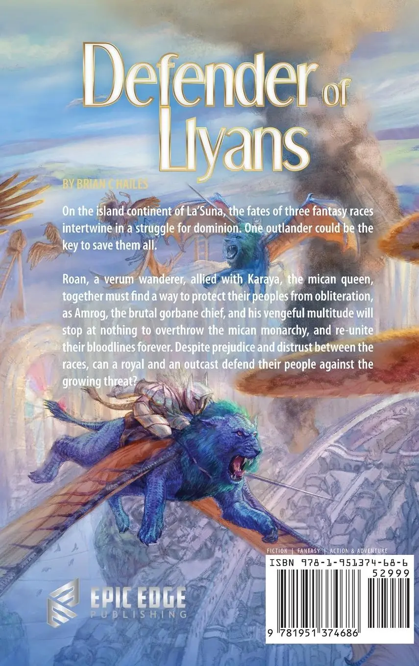 Rückseite: 9781951374686 | Defender of Llyans | An Illustrated Fantasy Novel | Brian Hailes