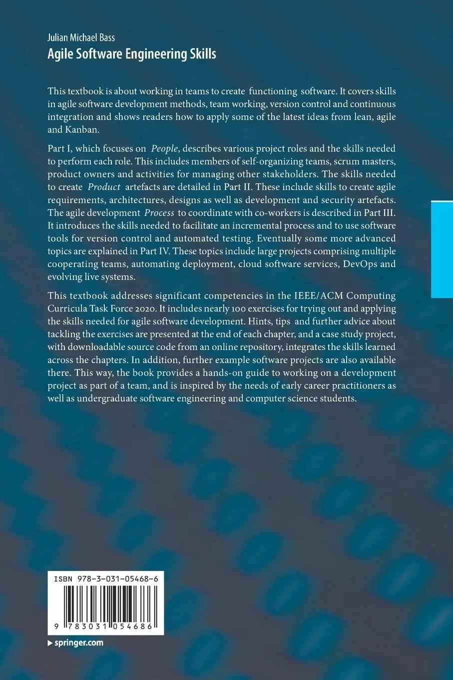 Rückseite: 9783031054686 | Agile Software Engineering Skills | Julian Michael Bass | Taschenbuch