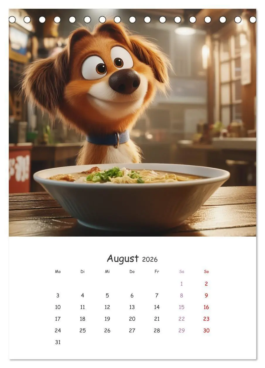 Bild: 9783516704686 | Fellnasen am Küchentisch - 12 KI-Motive mit Hunden (Tischkalender...