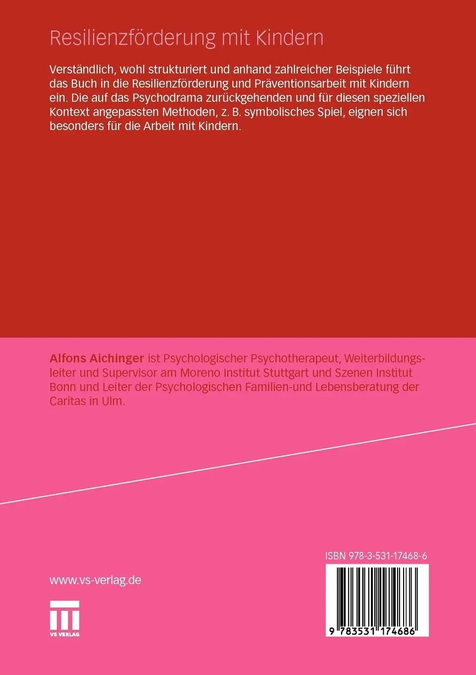 Rückseite: 9783531174686 | Resilienzförderung mit Kindern | Kinderpsychodrama Band 2 | Aichinger