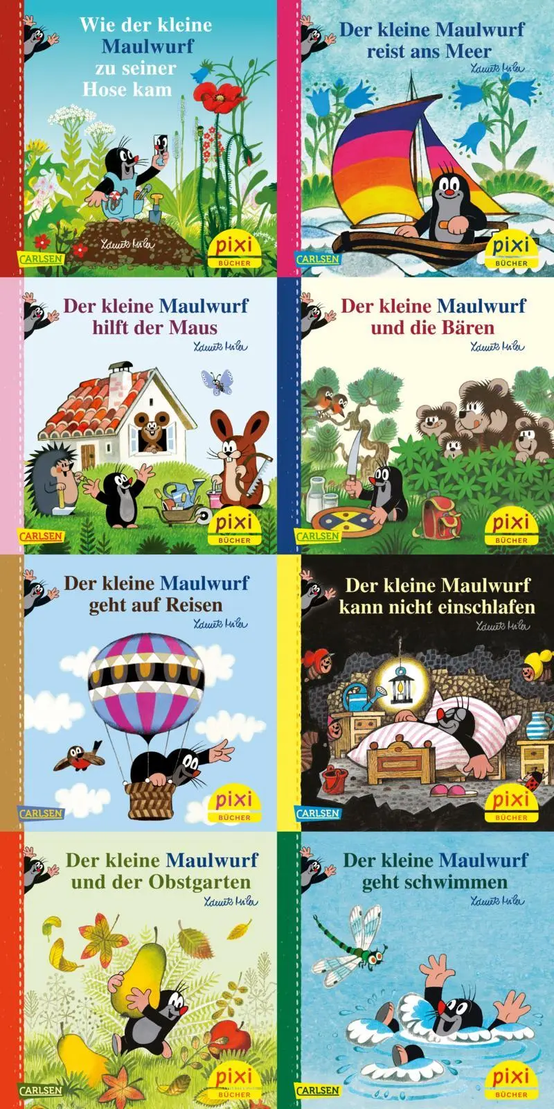 Cover: 9783551044686 | Pixi-8er-Set 256: Der kleine Maulwurf (8x1 Exemplar) | Miler (u. a.)