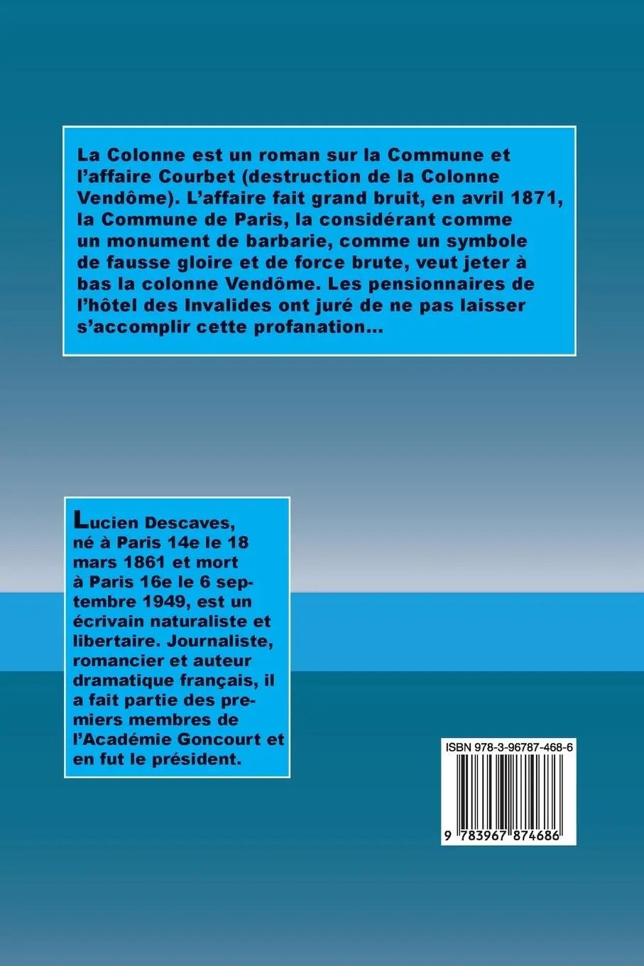 Rückseite: 9783967874686 | La Colonne | Lucien Descaves | Taschenbuch | Kartoniert / Broschiert