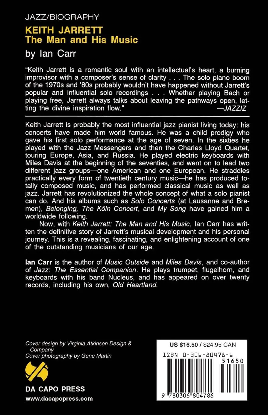 Rückseite: 9780306804786 | Keith Jarrett PB | Ian Carr | Taschenbuch | Kartoniert / Broschiert