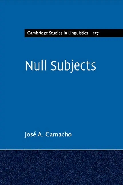 Cover: 9781316604786 | Null Subjects | José A. Camacho | Taschenbuch | Englisch | 2015