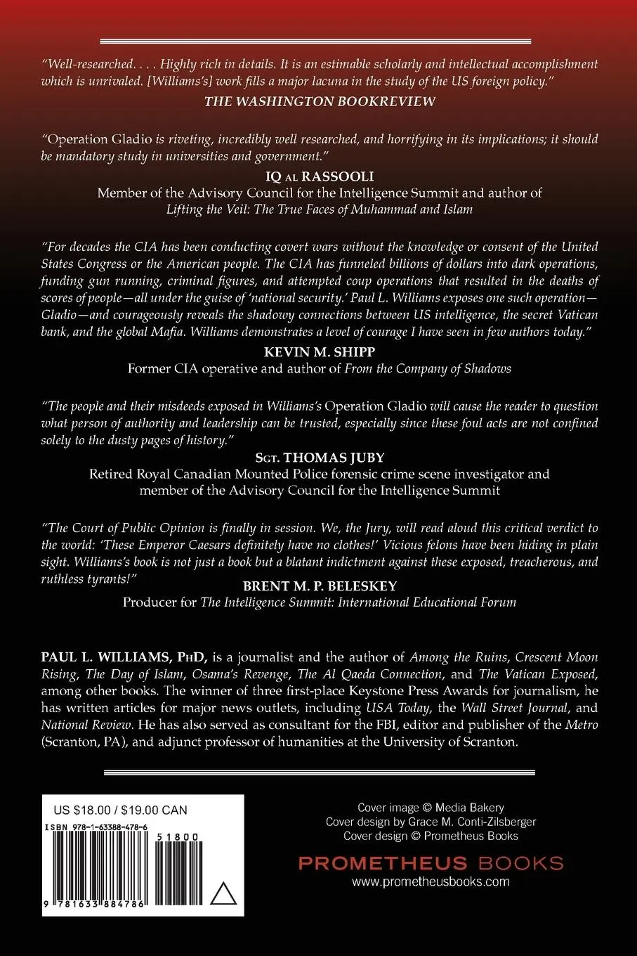 Rückseite: 9781633884786 | Operation Gladio | Paul L. Williams | Taschenbuch | Englisch | 2018