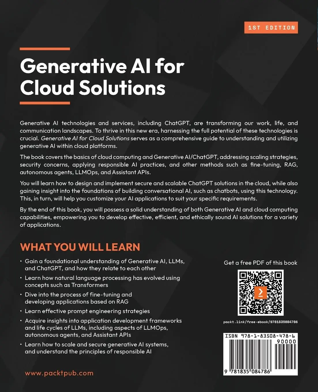 Rückseite: 9781835084786 | Generative AI for Cloud Solutions | Anurag Karuparti (u. a.) | Buch